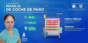 Capacitación presencial - "Manejo de coche de paro" Hospital de la Amistad Perú Corea Santa