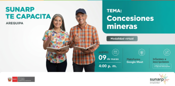 Capacitación online gratis- "Concesiones mineras" de la Sunarp