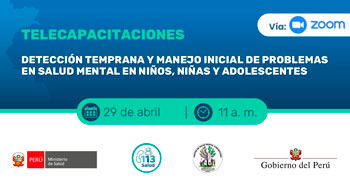  Capacitación online - Detección temprana y manejo inicial de problemas en salud mental en niños, niñas y adolescentes