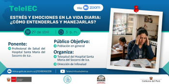 Capacitacion virtual  Estrés y emociones en la vida diaria: ¿Cómo entenderlas y manejarlas del Ministerio de Salud