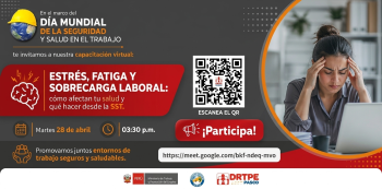  Capacitación virtual - "Estrés, fatiga y sobrecarga laboral" DRTPE  Pasco