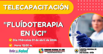  Capacitación online "Fluidoterapia en UCI" Hospital Regional de Huacho