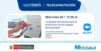  Capacitación online "La gestión del tiempo para la prevención de los riesgos psicosociales" del EsSalud