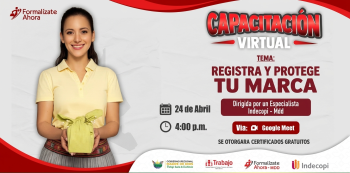  Capacitación virtual gratis - "Registra y protege tu marca" DRTPE de Dios