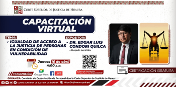  Capacitacion virtual  - "Igualdad de Acceso a la Justicia de Personas en Condición de Vulnerabilidad" 