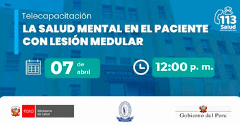 Capacitación virtual "La salud mental en el paciente con lesión medular" del MINSA