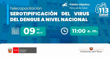 Capacitación online- "Serotipificación del virus del dengue a nivel nacional" del MINSA