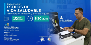  Charla presencial - "Estilos de vida saludable: Alimentación saludable y ejercicio regular" 
