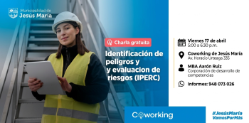  Charla presencial gratis - "Identificación de peligros y evaluación de riesgos para tu negocio"