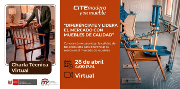  Charla virtual gratis - "Charla Técnica Virtual" CITEmadera