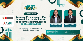  Conferencia presencial - "Procedimientos frente a la eliminación de documentos en el Estado" 