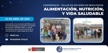  Conferencia virtual - "Alimentación, Nutrición y Vida Saludable" Instituto Nacional de Salud