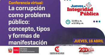 Conferencia online "La corrupción como problema público" del MINJUSDH