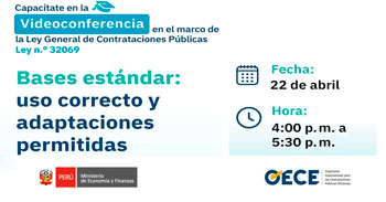 Conferencia online gratis "Bases estándar uso correcto y adaptaciones permitidas" del OECE