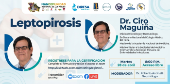  Conferencia online gratis - "Leptopirosis" MINSA