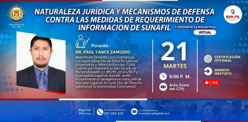  Conferencia online gratis - "Naturaleza jurídica y defensa ante requerimientos de SUNAFIL" 
