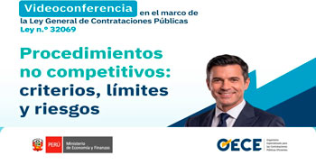  Conferencia online gratis - "Procedimientos no competitivos: criterios, límites y riesgos" OECE