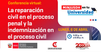 Conferencia online "La reparación civil en el proceso penal y la indemnización en el proceso civil" 
