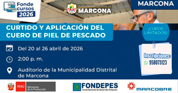 Curso presencial - "Taller de Curtido y Aplicación del Cuero de Piel de Pescado" Municipalidad  de Marcona