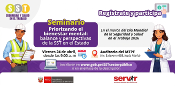  Seminario presencial - "Promoviendo la salud mental en el trabajo" Servir Perú