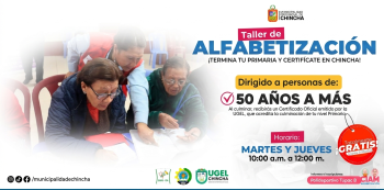 Taller presencial - "Alfabetización" Municipalidad Provincial de Chincha