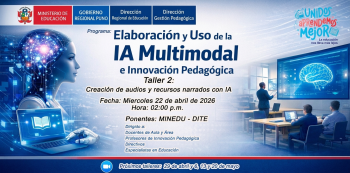  Taller  online - "Creación de audios y recursos narrados con IA" DRE Puno