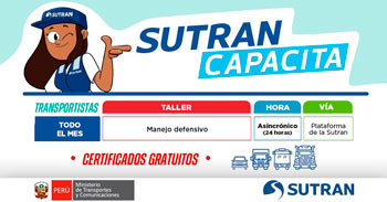 Taller online gratis "Manejo defensivo" SUTRAN
