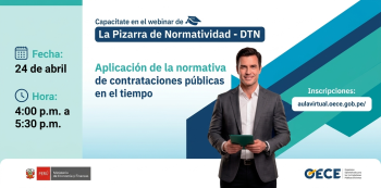  Videoconferencia VIRTUAL - "Aplicación de la normativa de contrataciones públicas en el tiempo" OECE