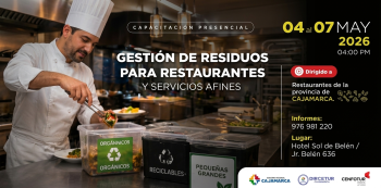 Capacitación presencial - "Gestión de residuos para restaurantes y servicios afines" Dircetur Cajamarca