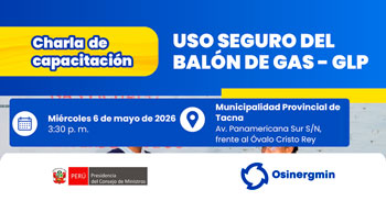 Capacitación presencial - "Uso seguro del balón de gas (GLP)" OSINERGMIN