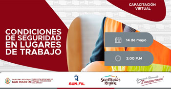 Capacitación online - "Condiciones de seguridad en lugares de trabajo" DRTPE San Martín