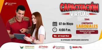  Capacitación virtual gratuita "Contratos laborales todo lo que necesitas saber y sus implicancias legales" 