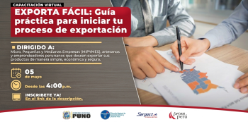 Capacitación online gratuita - "Exporta Fácil: guía práctica para iniciar tu proceso de exportación" 