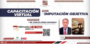Capacitacion online - "Imputación Objetiva" Corte Superior de Justicia de Huaura