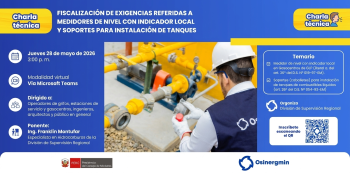 Charla online  Fiscalización de exigencias referidas a medidores de nivel con indicador local 