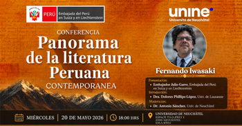 Conferencia presencial - "Panorama de la literatura peruana contemporánea" Embajada del Perú en Suiza