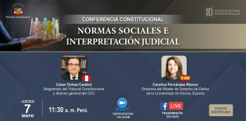Conferencia online - "Normas sociales e interpretación judicial" Centro de Estudios Constitucionales del TC