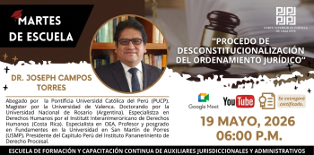 Conferencia online " Proceso de desconstitucionalización del ordenamiento jurídico" 