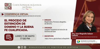 Conferencia online - "El proceso de extinción de dominio y la buena fe cualificada"
