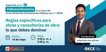 Conferencia online - "Reglas específicas para obras y consultorías de obra: lo que debes dominar" OECE