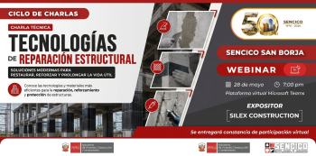 Charla virtual - "Tecnologías de Reparación Estructural" SENCICO