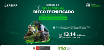 Curso presencial "Manejo de sistemas de riego tecnificado para pequeños y medianos productores agrarios" INIA