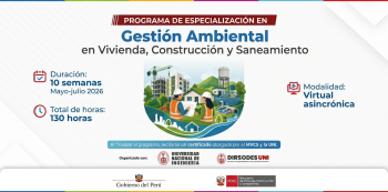  Curso online - "Gestión Ambiental en Vivienda, Construcción y Saneamiento" Ministerio de Vivienda