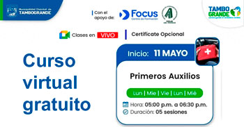 Curso online gratis "Primeros auxilios" de la Municipalidad Distrital de Tambogrande