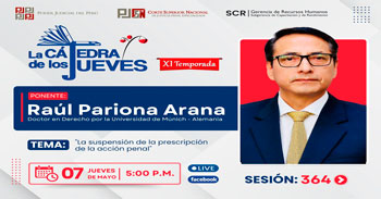  Evento online - "La suspensión de la prescripción de la acción penal" Corte Superior Nacional