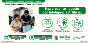 Evento presencial - "Sesión de Entrenamiento Digital - MYPE 2026" Municipalidad Provincial de Huancayo