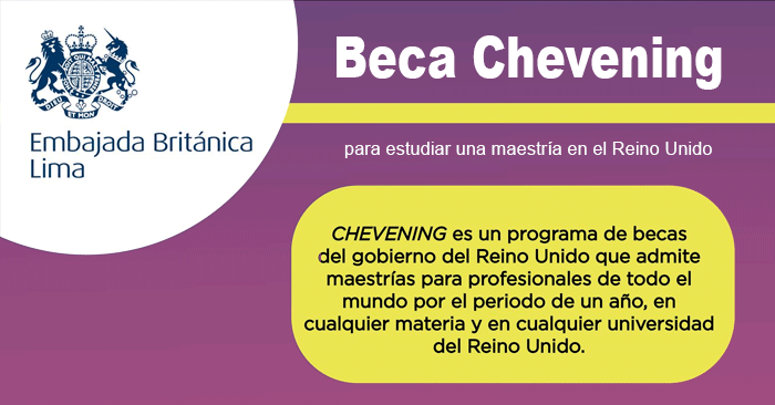 Beca Chevening para estudiar una maestría en el Reino Unido