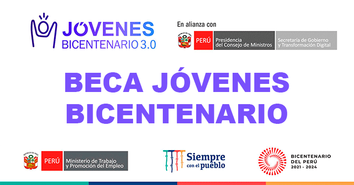 Beca Jóvenes Bicentenario - Convocatoria del MTPE