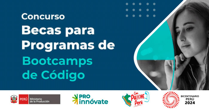 Becas para Bootcamps de Código - Convocatoria 2024 PROINNOVATE