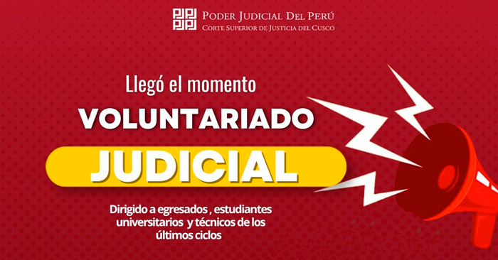 Programa de Voluntariado de la Corte Superior de Justicia de Cusco